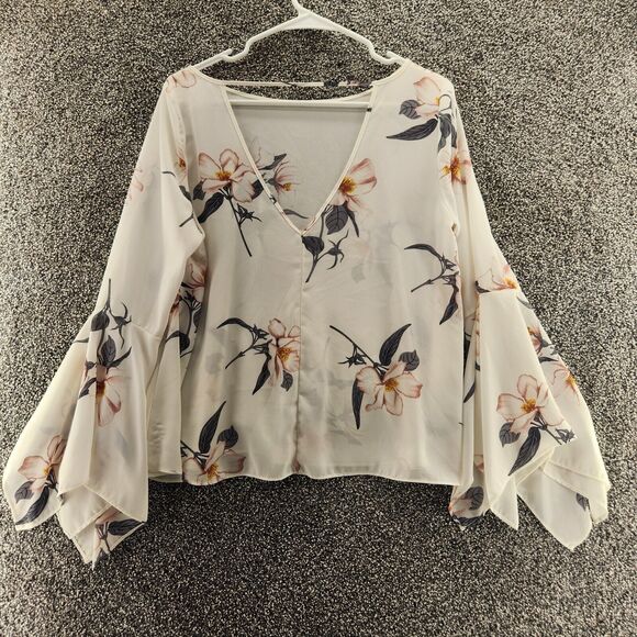 Soprano Floral Blouse - White and Pink - Picture 7 of 7